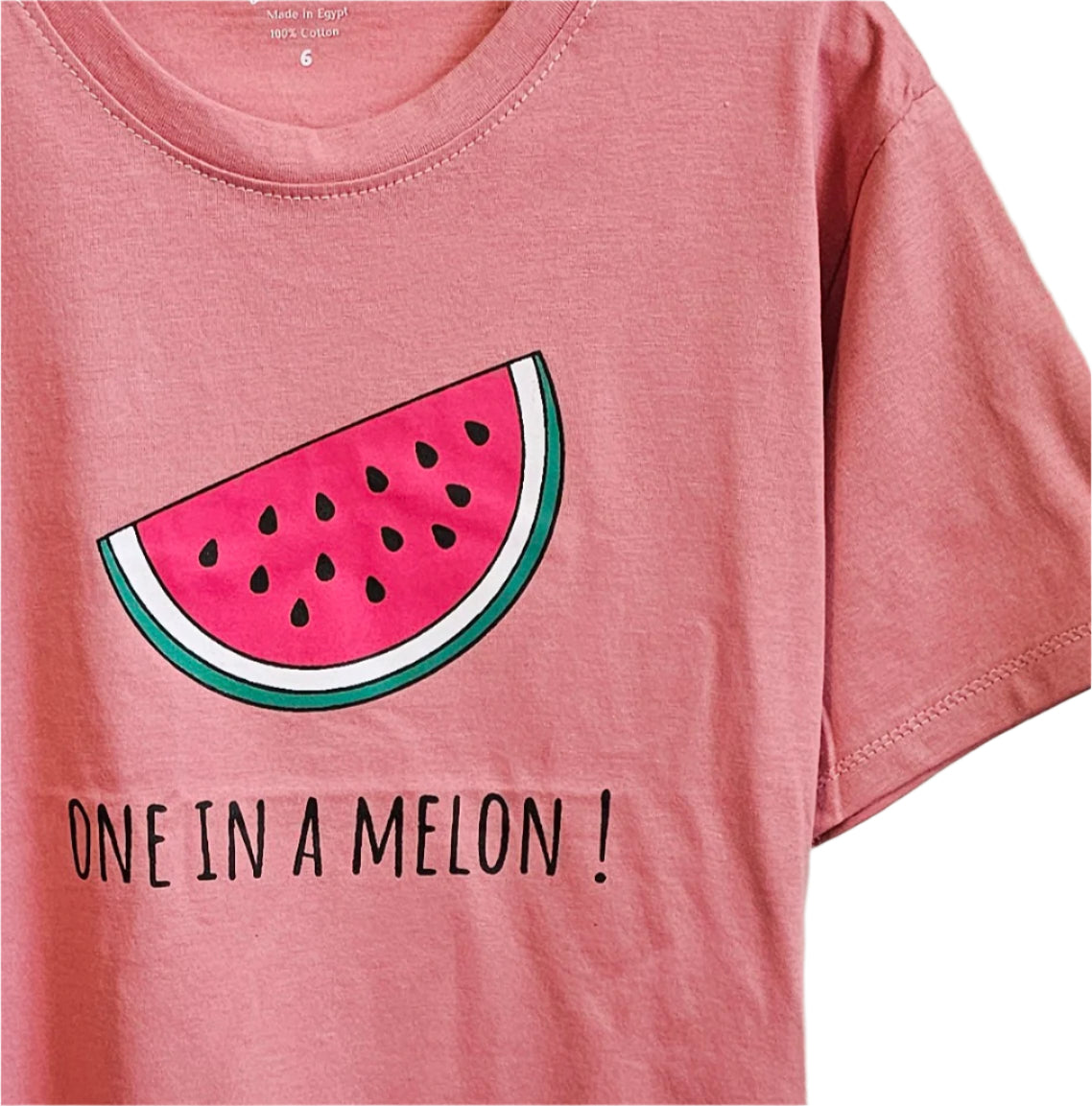 Oversized 'ONE IN A MELON!' jersey T-shirt 100% cotton