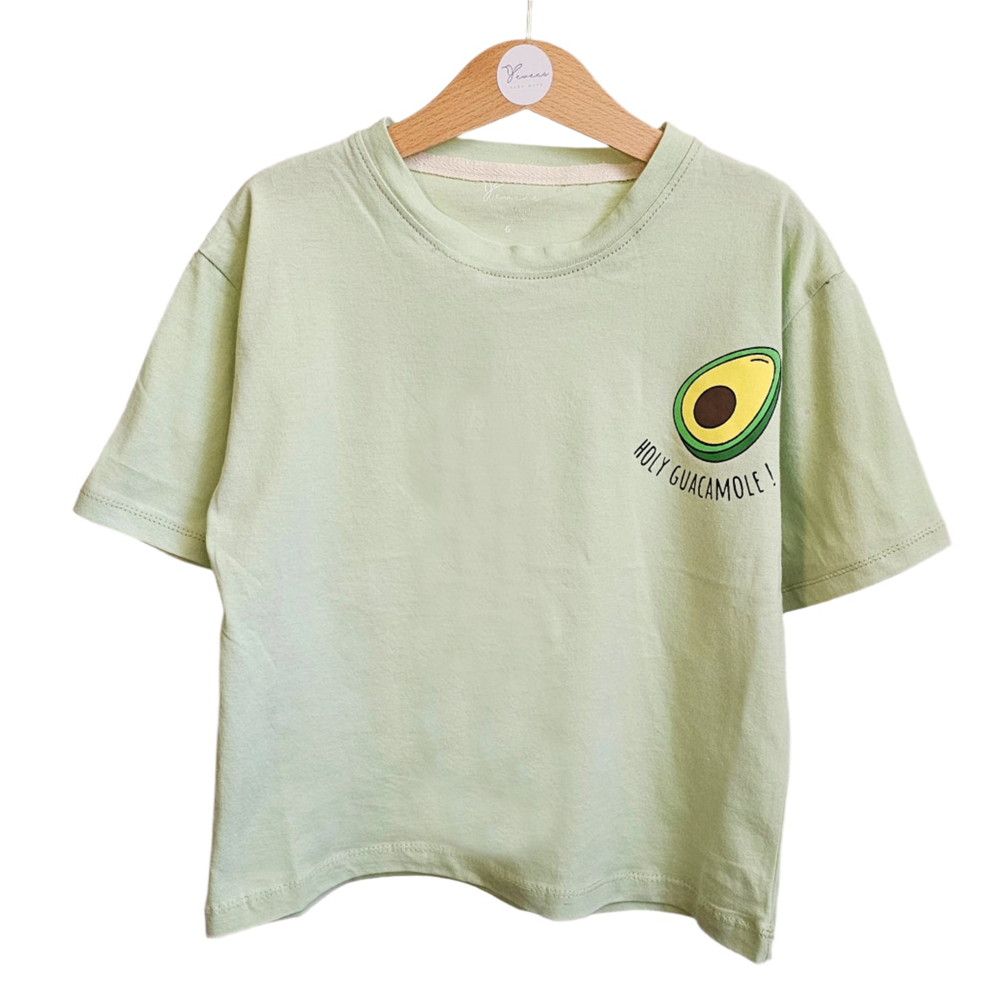 Oversized 'HOLY GUACAMOLE!' jersey T-shirt 100% cotton