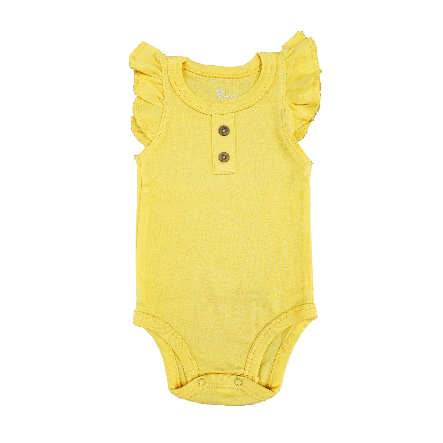 100% cotton 1 piece ruffle bodysuit