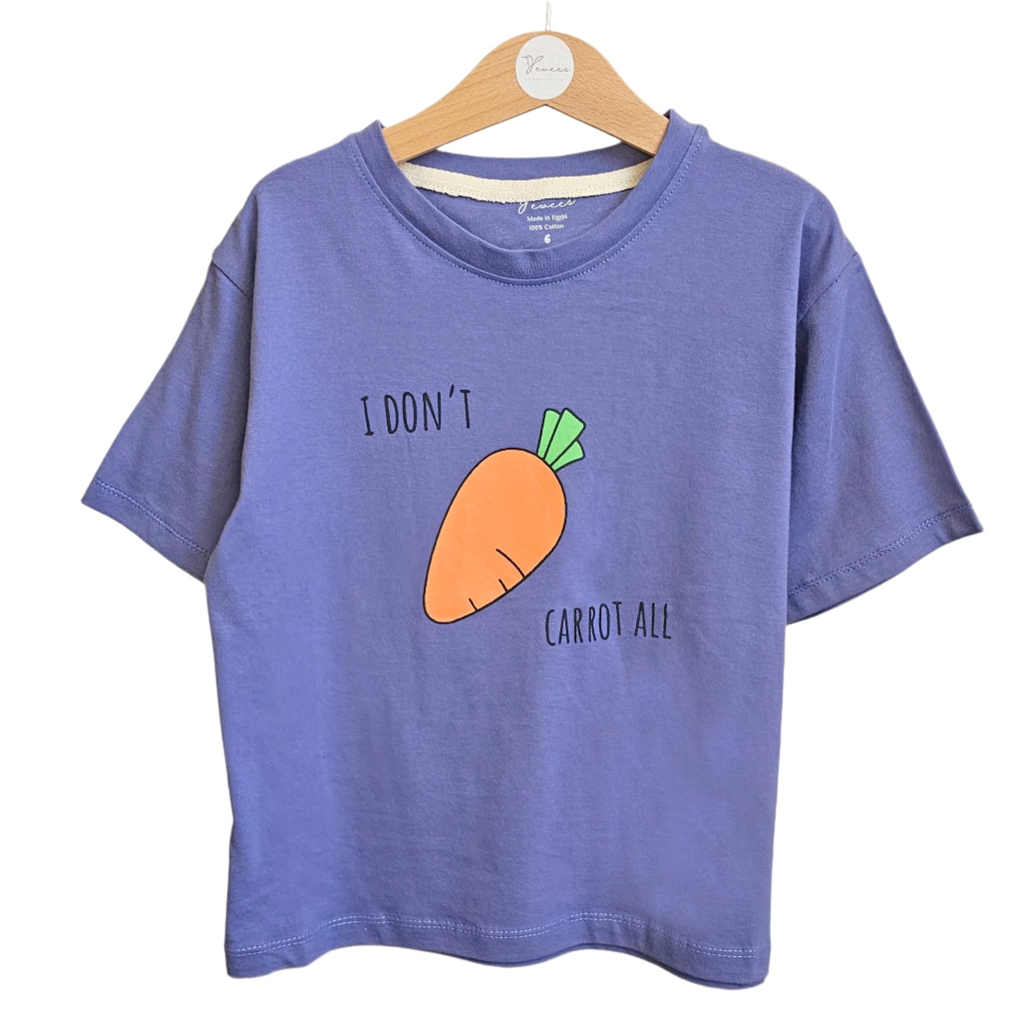 Oversized 'I DON'T CARROT ALL! ' jersey T-shirt 100% cotton