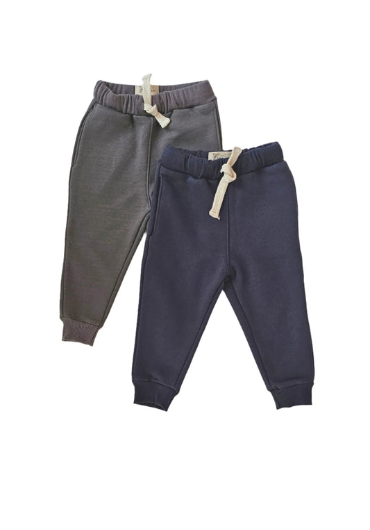 Unisex Basic Cotton Fleece Sweatpants With Pocket one piece