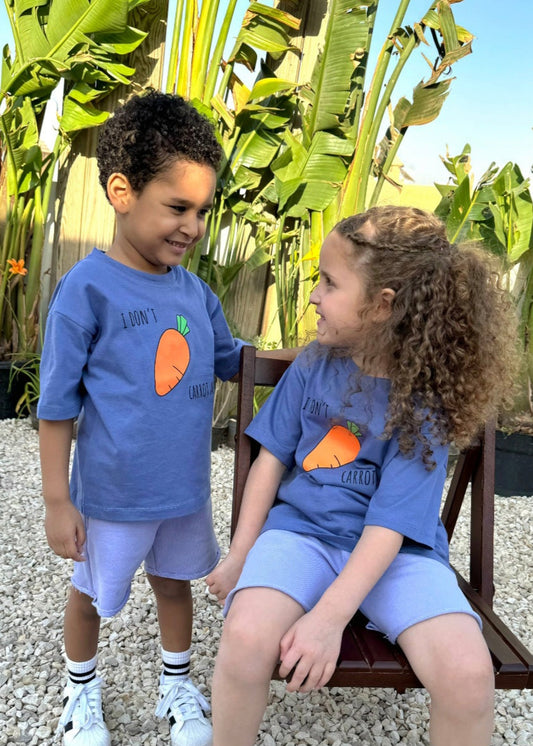 Oversized 'I DON'T CARROT ALL! ' jersey T-shirt 100% cotton