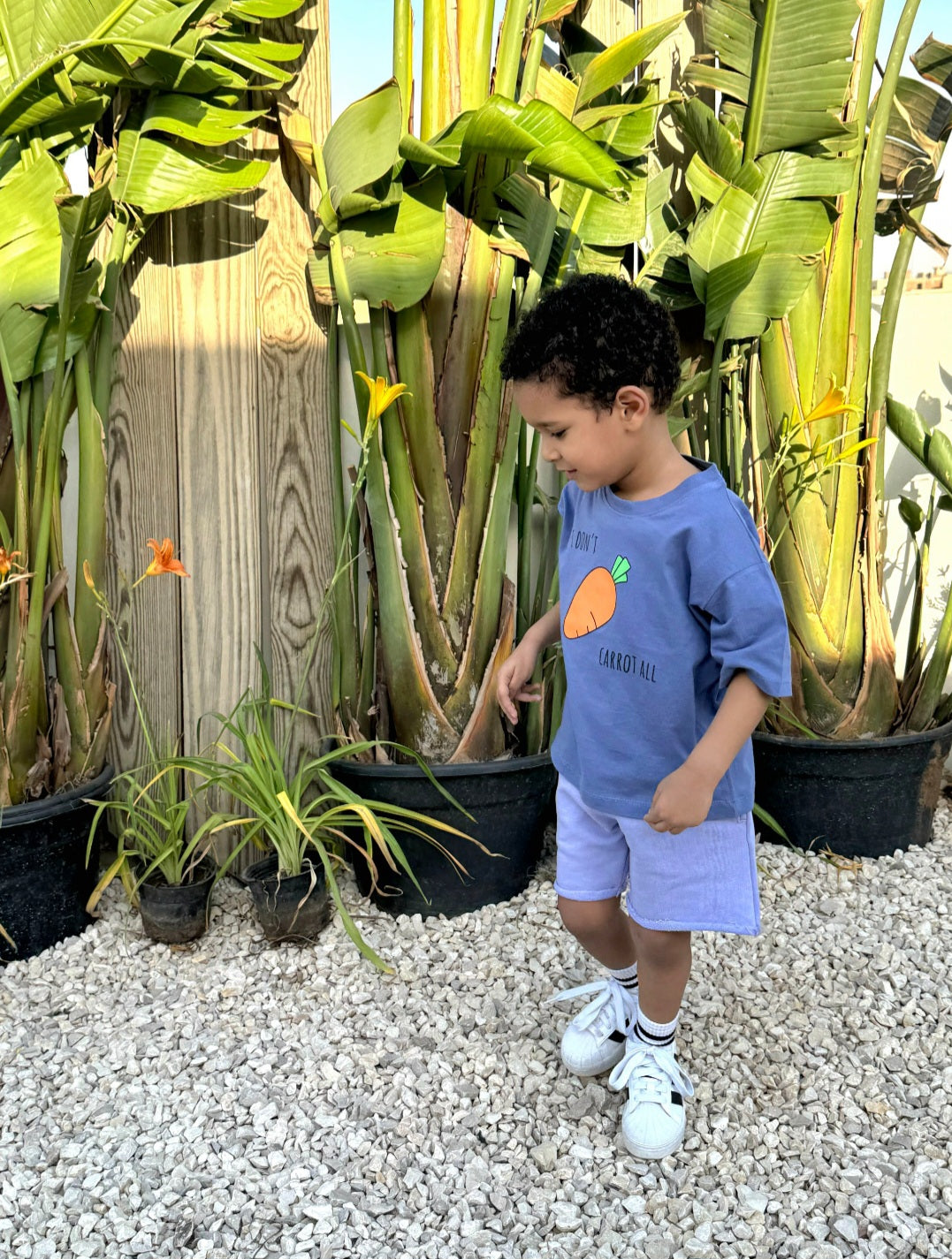 Oversized 'I DON'T CARROT ALL! ' jersey T-shirt 100% cotton