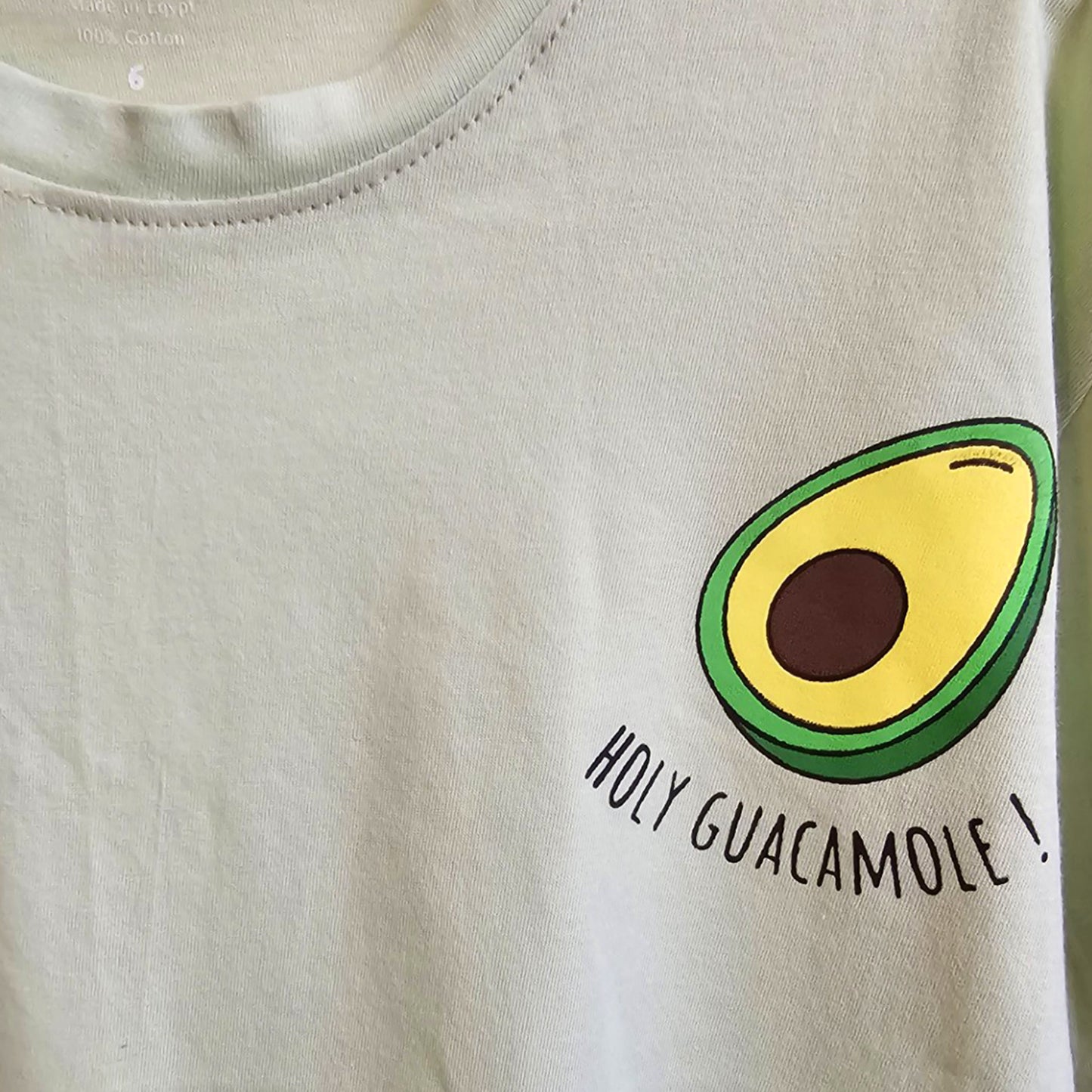 Oversized 'HOLY GUACAMOLE!' jersey T-shirt 100% cotton