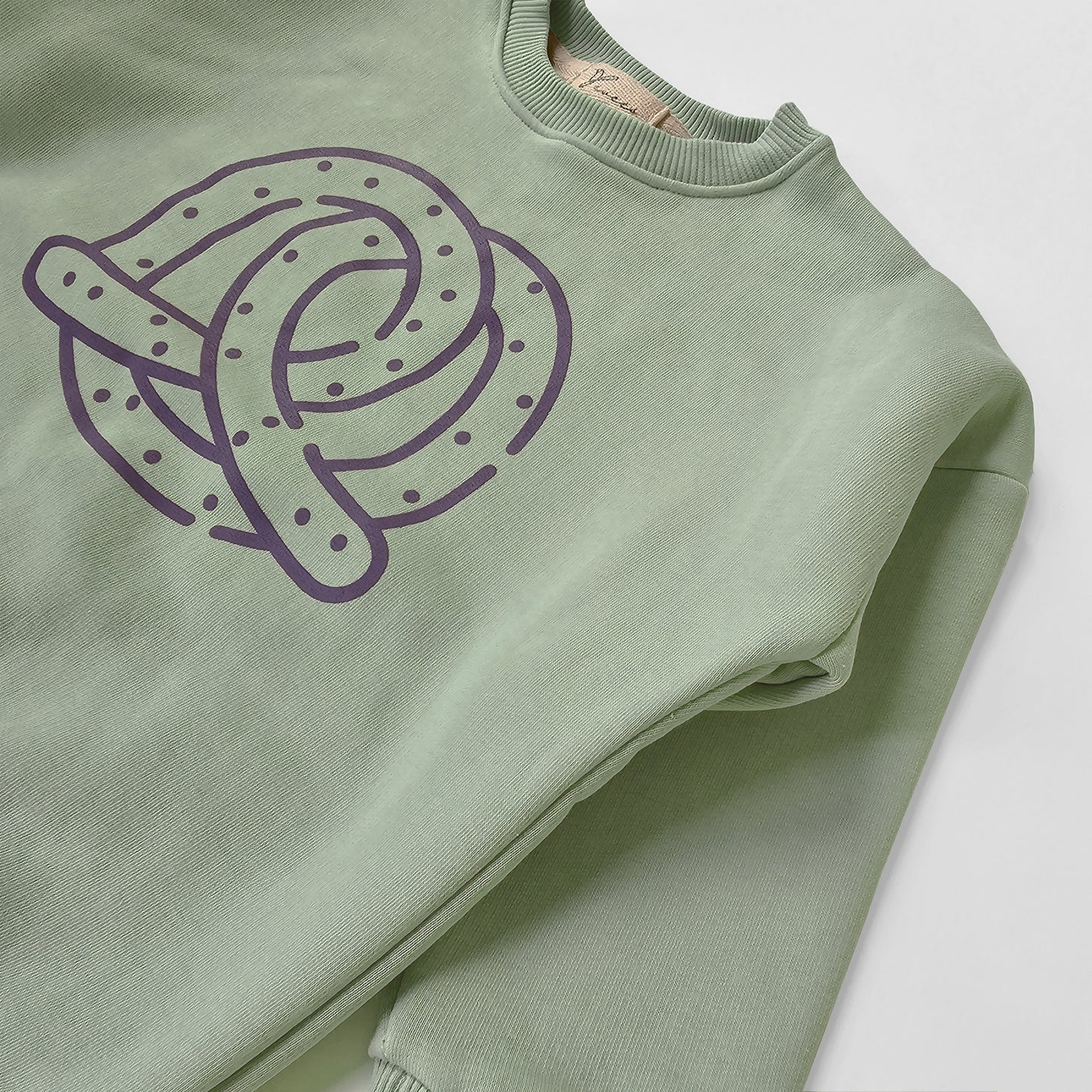 Unisex Mint Oversized Pretzel Sweatshirt