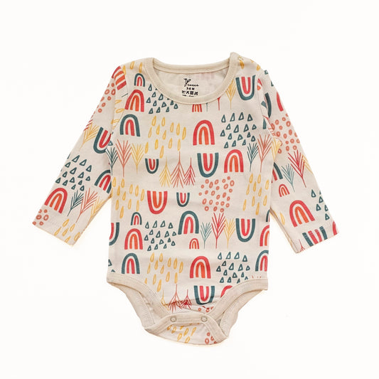 Rainbows 100% cotton long sleeve bodysuit