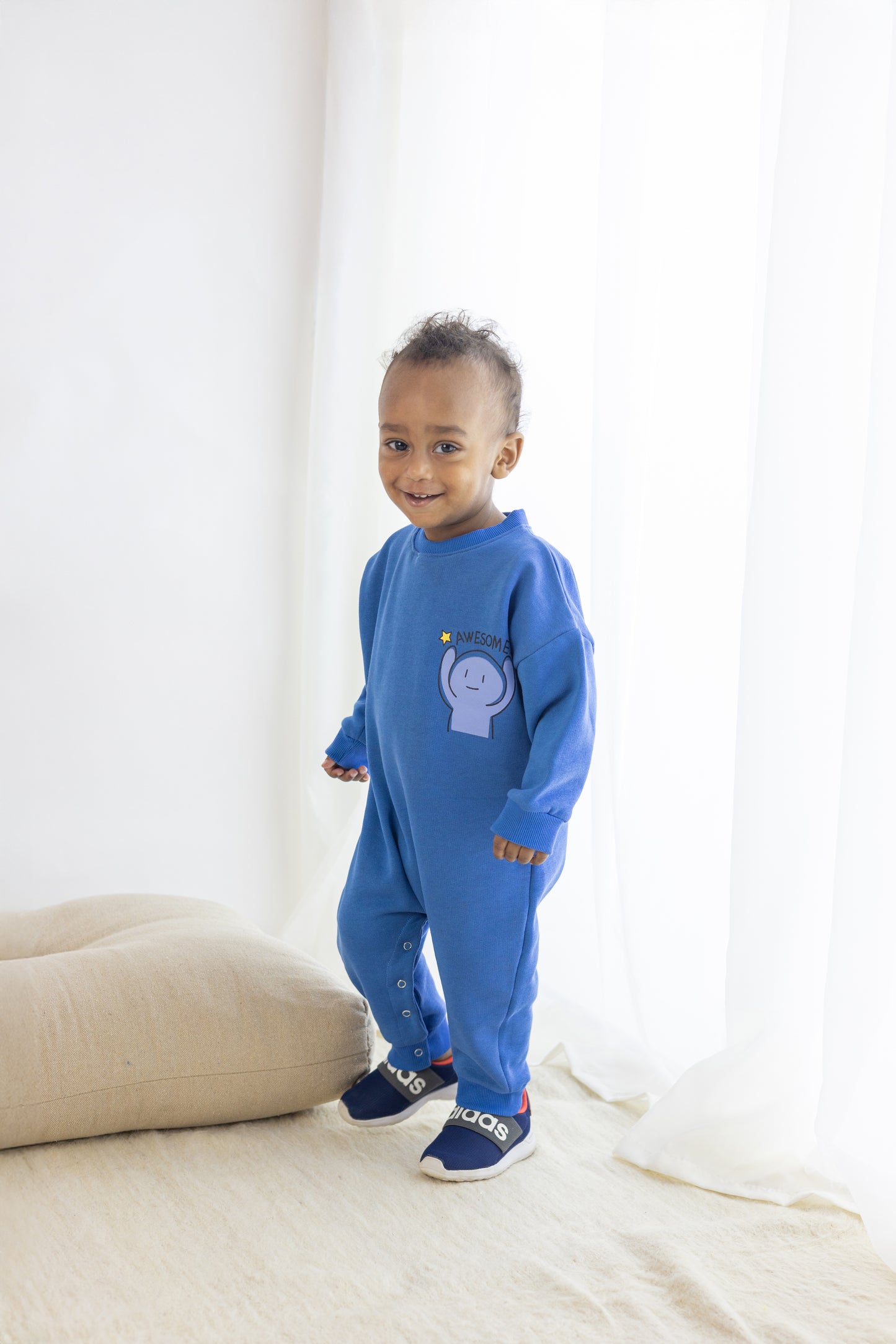 Unisex Blue Oversized Awesome Jumpsuit