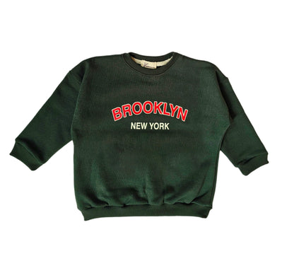 Unisex Dark Green Oversized Brooklyn Sweatshirt