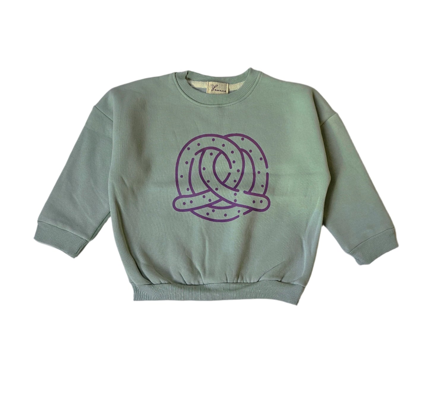 Unisex Mint Oversized Pretzel Sweatshirt