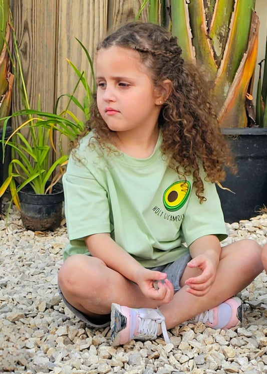 Oversized 'HOLY GUACAMOLE!' jersey T-shirt 100% cotton